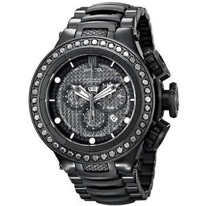 INVICTA MEN'S 51MM BLACK STEEL BRACELET & CASE SWISS QUARTZ WATCH 14312BWB