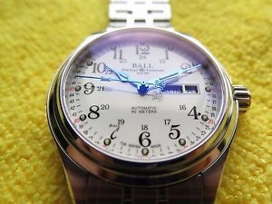 Ball Trainmaster 60 Seconds II Swiss Automatic Watch - Tritium - NM1058D-S3J-WH