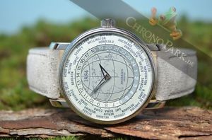 Andersen Genève 1884 Worldtime Weltzeit 18kt Weissgold, Ref. 1884, Service 