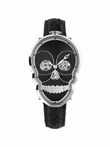 Fiona Kruger Petit Skull Watch In Black