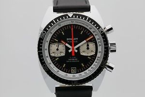 Dynasty Swiss Ebauche Chronograph Diver Watch NEW OLD STOCK NOS Valjoux 7734