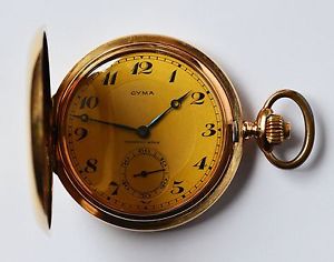 CYMA Taschenuhr Savonette Golduhr 14 Karat 585 Gold Herrentaschenuhr
