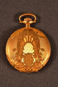 Elgin 14kt gold pocket watch, #21568380 works, case #10775716, not working, 43dw