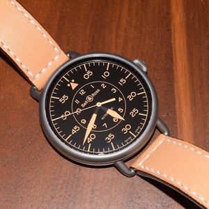 BELL & ROSS $3700 Vintage WW1-92 Heritage Automatic Mens Grey PVD Wrist Watch