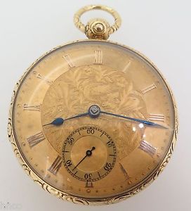 ANTIQUE 1807 ENGLISH 18k GOLD FUSEE LEVER DIAMOND JEWEL POCKET WATCH - TOBIAS?