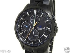 Authentic Casio Oceanus Black Manta OCW-S3000BL-1AJF Oyster Perpetual Mens Watch