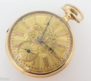 STAMELBACH SWISS 1/4 REPEATER 18k GOLD 17 JEWEL 4 ADJUST POCKET WATCH