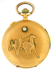 Invicta Minute Repeater Chronograph 18k YG w/ diamod Hunter Pocket Watch c.1895