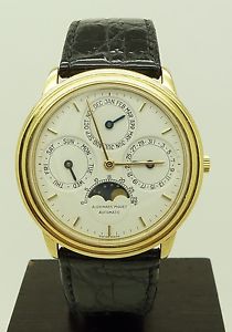 Rare 18K Gold Audemars Piguet Automatic Quantieme Perpetuel Perpetual Calendar