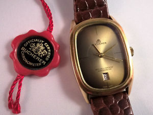 BUCHERER Vintage Herrenuhr Gold 750 Rarität von 1979 Mechanisch Automatik