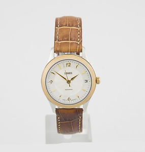 LIMES PHARO DAMENUHR AUTOMATIC SUPERFLACH ECHT-GOLD LÜNETTE OVP 1650,00 EURO
