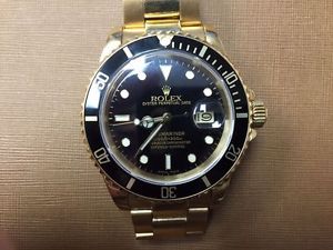 ROLEX 18K SUBMARINER 16618 16808 VERY GOOD CONDITION