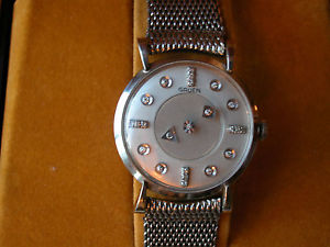 14K GOLD GRUEN DIAMOND DIAL MYSTERY WATCH WITH ORIGINAL BOX