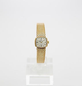 MARS SUPER 585 / 14K MASSIVES GELBGOLD HANDAUFZUG VINTAGE DAMENUHR ETA 2412