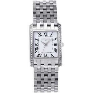 Wittnauer Mens Stainless Steel Watch with Diamond Bezel 10E00