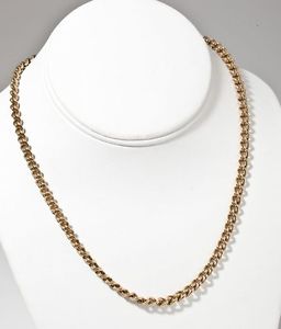 Antique Victorian 14K Solid Yellow Gold Watch Chain /  Necklace - 32.6 Grams