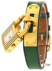 Ladies Hermes Kelly PM 18K Yellow Gold Plated Stainless Steel Watch
