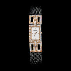 Audemars Piguet 18K Rose Gold Charleston Ladies Flawless Diamond Watch. Mint