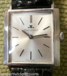 antico OROLOGIO POLSO Jaeger Lecoultre MECCANICO oro 18K 1953 OLD GOLD WATCH or