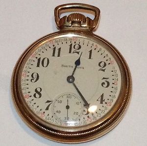 JUST SERVICED 1910 SOUTH BEND 16S 21J 5P "THE STUDEBAKER" RAILROAD POCKET WATCH
