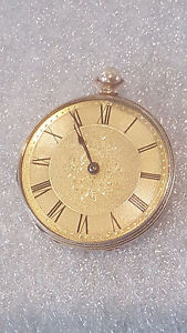 1800's 14K Gold Jules Girod Swiss 53302 Pocket Watch Open Face Key-Wind Works