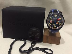 BRAND NEW AUTHENTIC BOMBERG BOLT 68 WATCH AUTOMATIC CHRONO BLUE POCKET WATCH