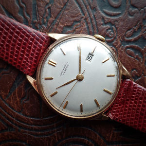 Universal Geneva 18k 18ct Solid Rose Gold Vintage 1940s Date Cal 267G Watch