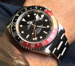 Rolex Gmt 1 16710 Tiffany Dial Quadrante  Mai Lucidato Never Polished Full Set