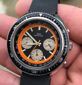 Vintage Glycine Valjoux 72 Divers Chronograph