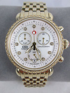 NEW Michele CSX 36 Signature Gold Tone Diamond Watch MW03M01B0046 Refurbished