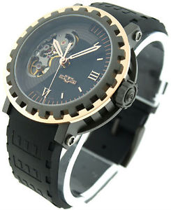 DeWitt Academia AC.MI.001 Auto Black Dial 18K Rose Gold Rubber Strap $36,600