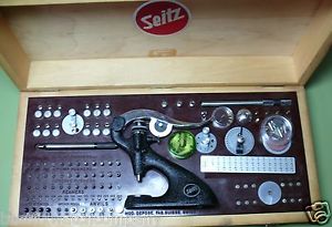 Bergeon Seitz Master Jeweling Tool Set Deluxe 4MM RARE RED PLASTIC SET