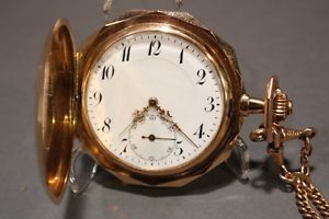Wunderschöne TOP Taschenuhr in Rotgold Gehäuse 585 Antik