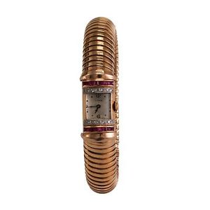 Cyma Classic 18K Rose Gold Diamond and Synthetic Ruby Ladies’ Watch