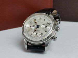 Vintage 60s GIRARD PERREGAUX Chronograph Mechanical Steel Valjoux 72 Caliber