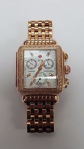 Michele Deco Diamond Rose Gold Watch Two Tone Band MW06P01B4046