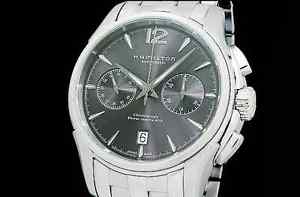 Auth HAMILTON Jazzmaster Chronograph H326060 SS Auto Men's Watch(S Z4633)