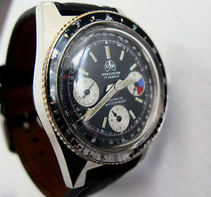 Vintage Ollech & Wajs O&W Astro-Chrono 66 Ft Divers Chronograph Valjoux 72