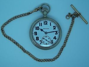 992 16s 21j Hamilton Watch Co. Railroad Grade Lever Set Salesman Pocket Watch