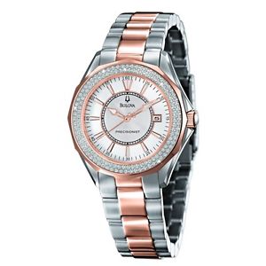 Bulova 98R163 Womens Precisionist Diamond 23 ct tw Two-Tone Stainless Steel Brac