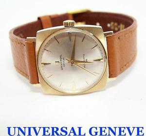 Vintage 14K UNIVERSAL GENEVE Unisex AUTOMATIC Watch 21833 EXLNT* SERVICED