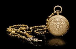 Antique 18k YG Hunter Case Keywound Pocket Watch, Ormond