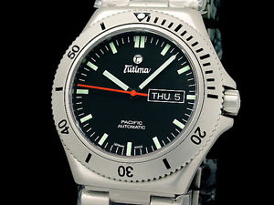 Auth TUTIMA Pacific 677-01 SS Auto Men's Watch(S A48013)