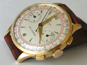 UNIVERSAL GENEVE ORO 18K GOLD OVERSIZE 38MM U.G. CAL 285 CHRONOGRAPH