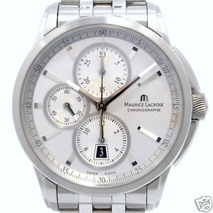 Auth MAURICE LACROIX "Pontos" Chronograph Date PT6188-SS002-130 Automatic, Men's