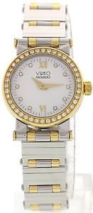 Ladies Diamond Movado Vizio 18k Yellow Gold & Stainless Steel
