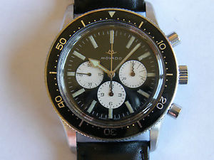 MOVADO"SUPER SUB SEA"- M 95-ANNI 60-TUTTO ACCIAIO-PUSANTI A POMPA-CASSA A VITE