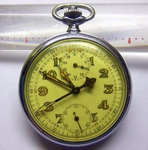 Vintage Pocket Watch Chronograph Military German Navy