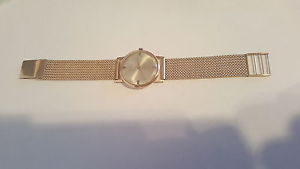 Russian watch cccp Raketa 23 stone 14k rose gold Mesh soviet bracelet vintage