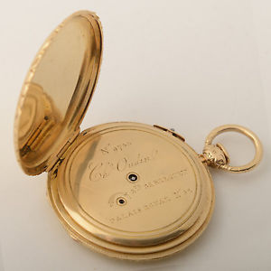 POCKET WATCH REPEATER GOLD 18K IN WORKING ORDER (VIDEO)